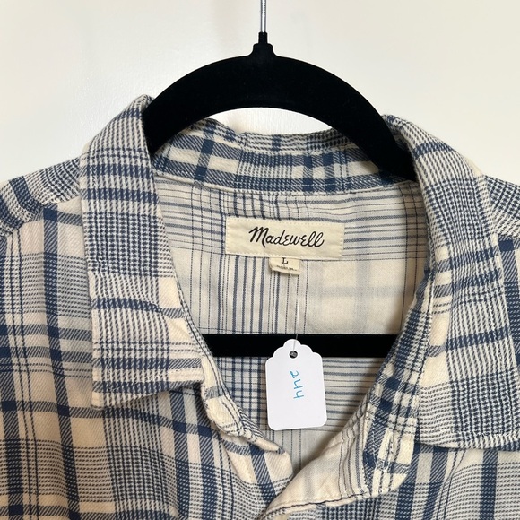 Madewell Plaid Double Weaver Perfect Shirt (Large) - Picture 6 of 6